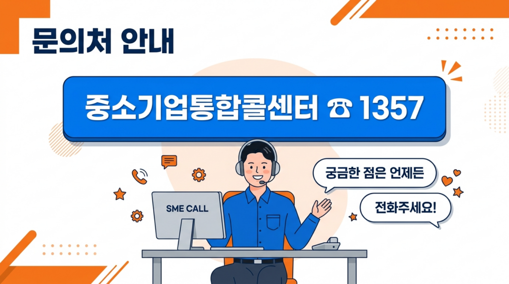 중소기업통합콜센터 1357 전화 상담 안내