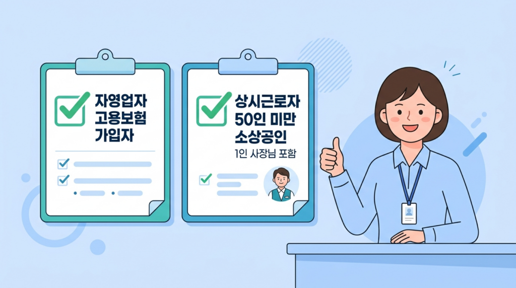 소상공인 고용보험 가입 대상 및 상시근로자 50인 미만 인정 기준