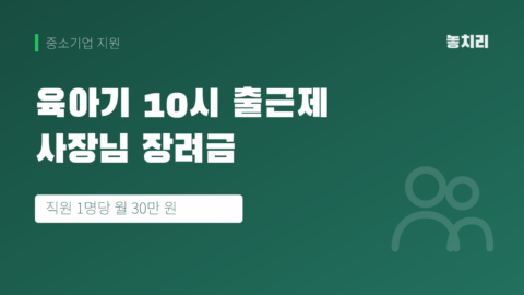 육아기 10시 출근제 월 30만 원, 사장님이 신청 전 확인할 3가지 (2026)