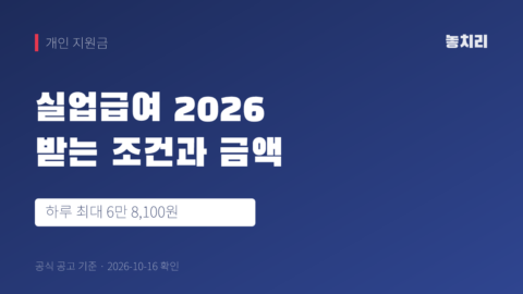 실업급여 2026 하루 최대 6만 8,100원 — 받는 조건과 신청 순서